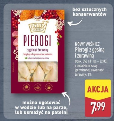 Pierogi z gęsiną i żurawiną REGIONALNE SZLAKI promocja w Aldi