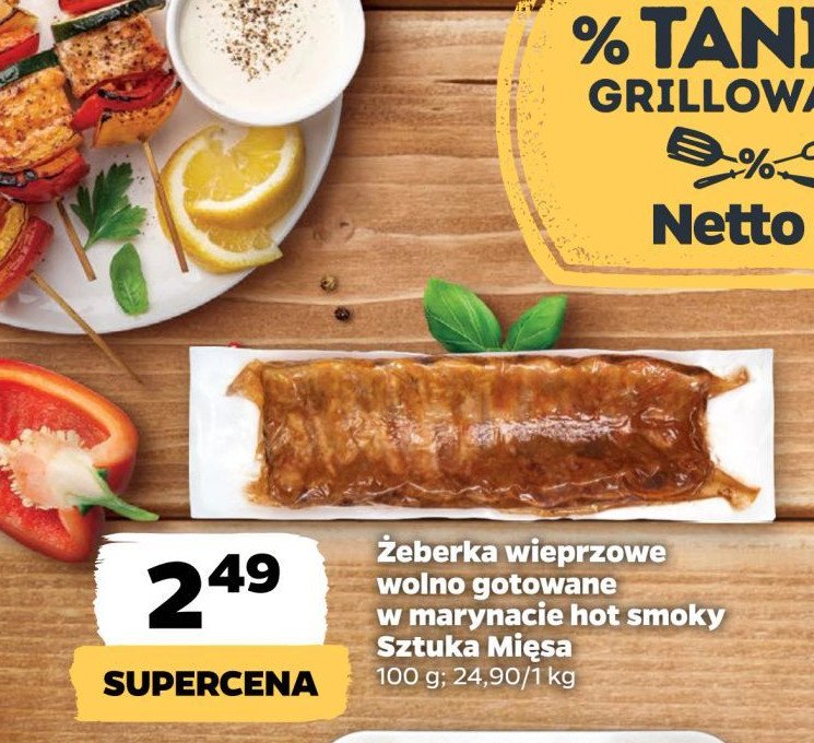 Żeberka wieprzowe w marynacie hot smoky SZTUKA MIĘSA NETTO promocja