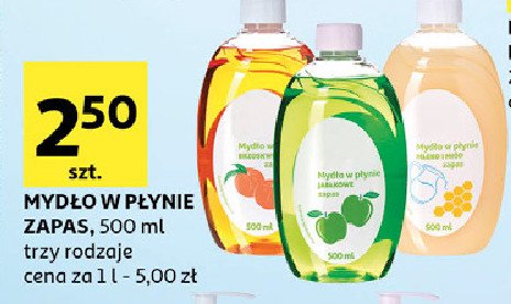 Mydło w płynie jabłko Auchan na co dzień (logo zielone) promocja