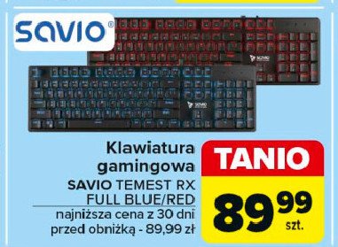 Klawiatura temest rx red Savio promocja