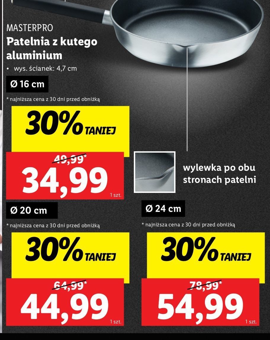 Patelnia z kutego aluminium 16 cm Masterpro promocja