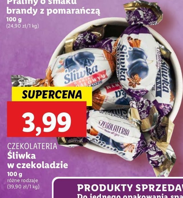 Śliwka w czekoladzie Czekolateria promocja