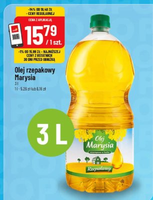 Olej rzepakowy Marysia 3 l promocja w POLOmarket