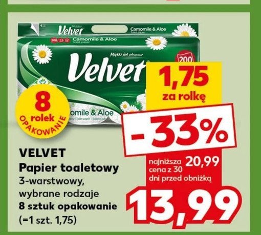 Papier toaletowy rumianek & aloes Velvet promocja