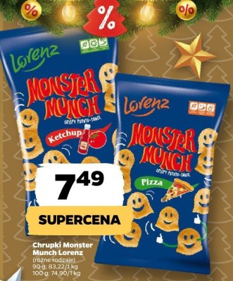 Chrupki Monster Munch, różne rodzaje promocja w Netto