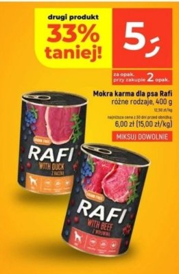 Mokra karma dla psa Rafi różne rodzaje promocja w Dealz