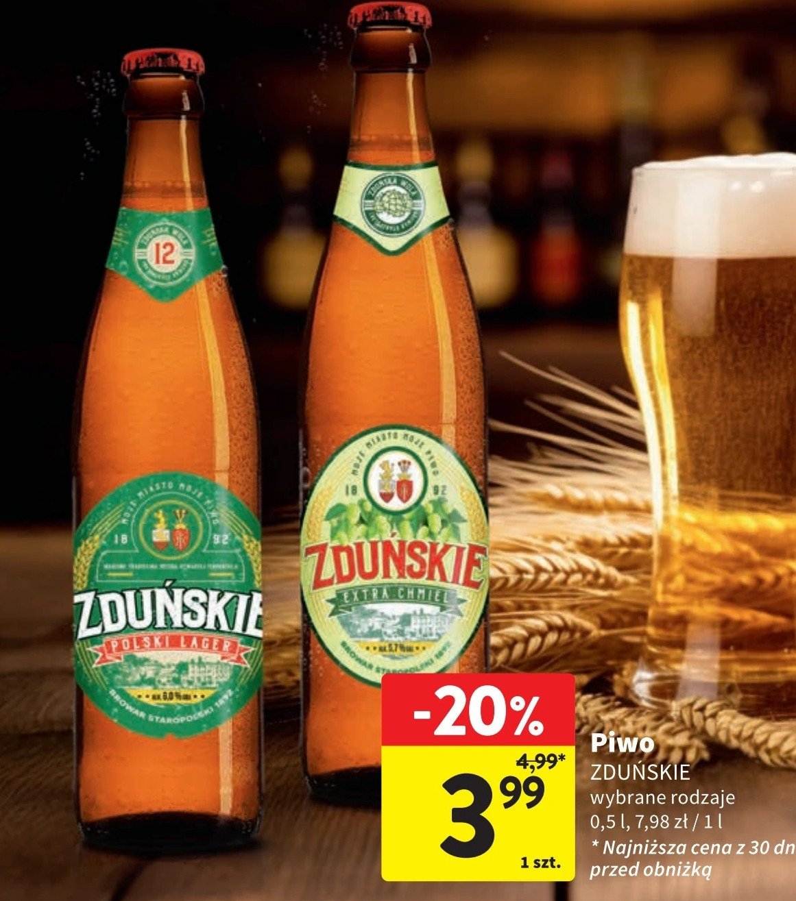 Piwo Zduńskie polski lager promocja w Intermarche