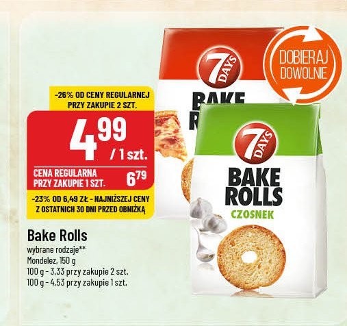 Bake rolls garlic 7 days bake rolls promocja