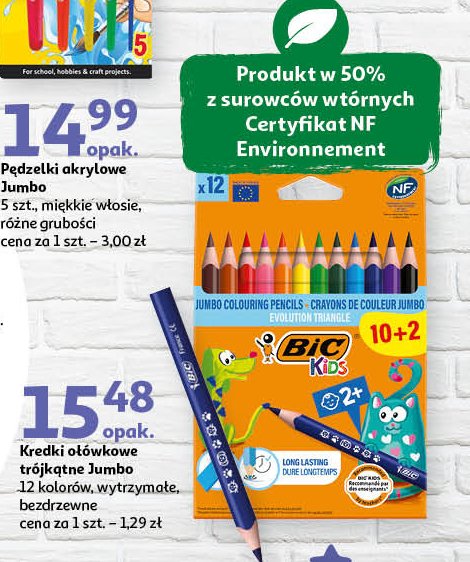 Kredki ołówkowe eco evolution triangle Bic kids promocja