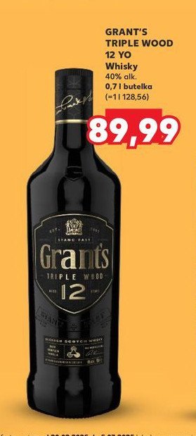 Whisky Grant's 12 yo promocja w Kaufland