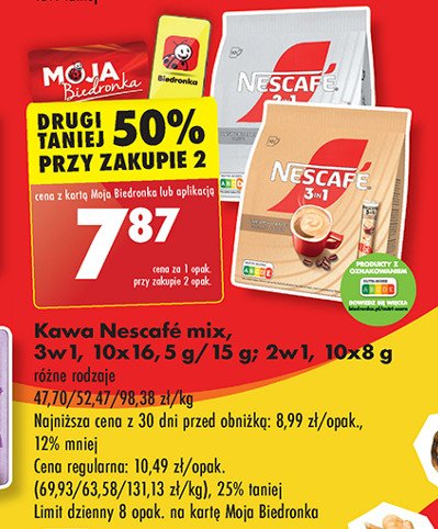 Kawa Nescafe 3in1 creamy latte promocja w Biedronka