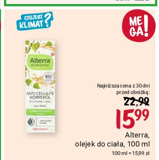 Olejek antycellulitowy brzoza i pomarańcza Alterra promocja