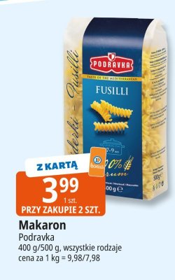 Makaron Podravka Fusilli promocja w Leclerc