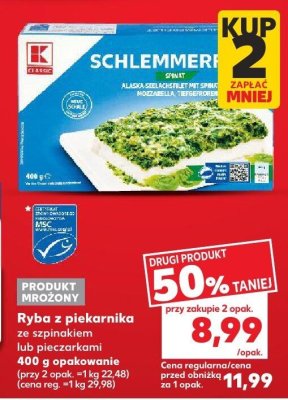 Ryba z piekarnika z pieczarkami promocja w Kaufland
