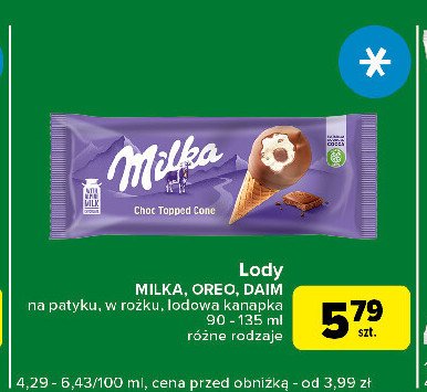 Lody small bites Milka ice cream promocja