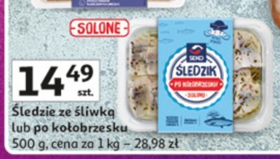 Śledzie ze śliwką lub po kołobrzesku Solone promocja w Auchan