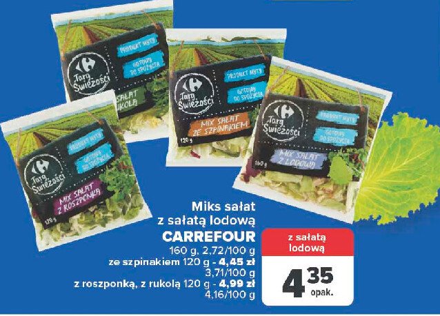 Mix sałat z lodową Carrefour promocja