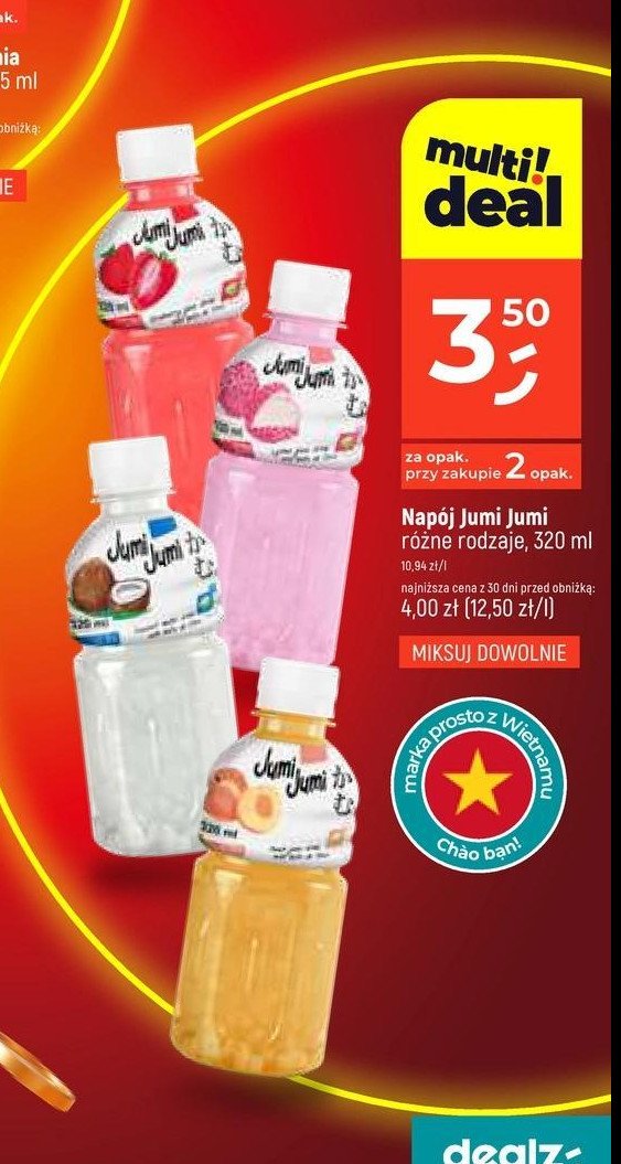 Napój liczi Jumi jumi promocja w Dealz