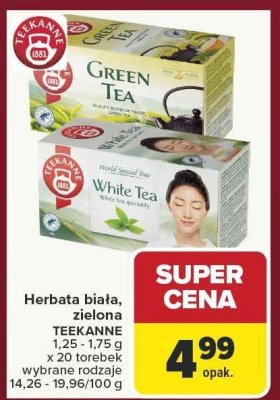 Herbata biała, zielona TEEKANNE promocja w Carrefour