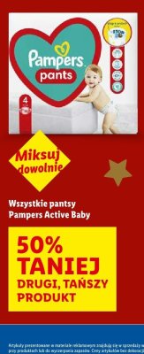 Pieluchomajtki Pantsy Active Baby różne rozmiary Pampers promocja w Lidl