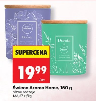 Świeca Aroma Home Dorota promocja w Biedronka