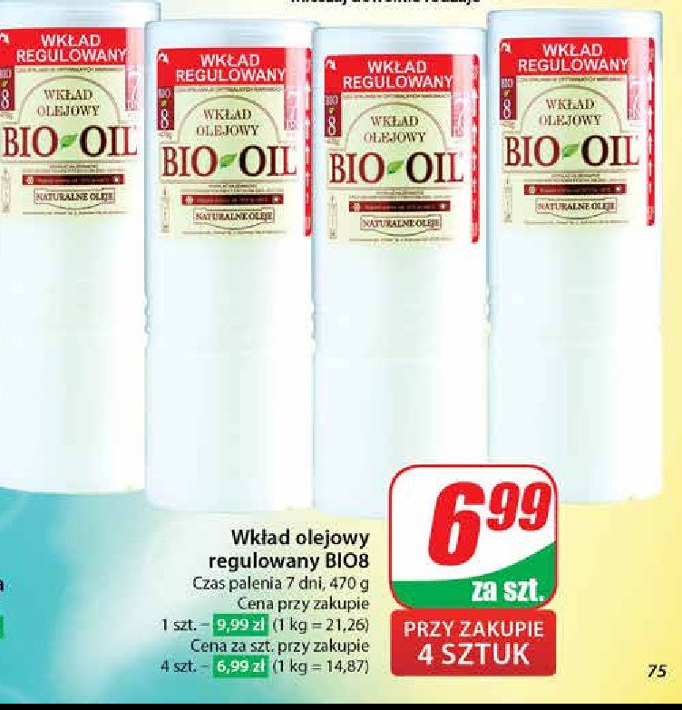 Wkład olejowy bio-8 BIO OIL promocja