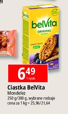 Ciastka zbożowe owoce leśne Belvita promocja