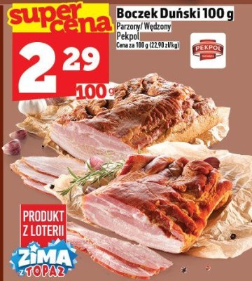 Boczek Duński 100 g promocja w TOPAZ