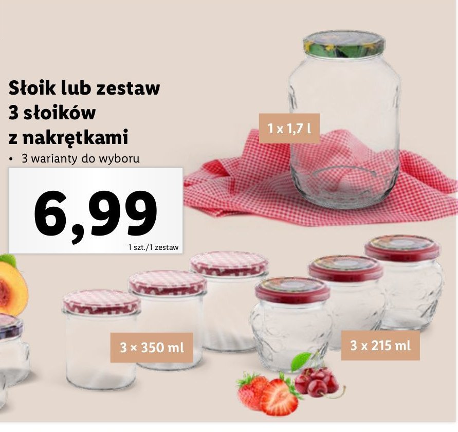 Słoiki z zadrukowaną nakrętką poj. 350 ml Florina (florentyna) promocja