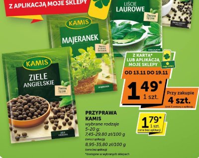 Przyprawy Kamis Majeranek promocja w Groszek