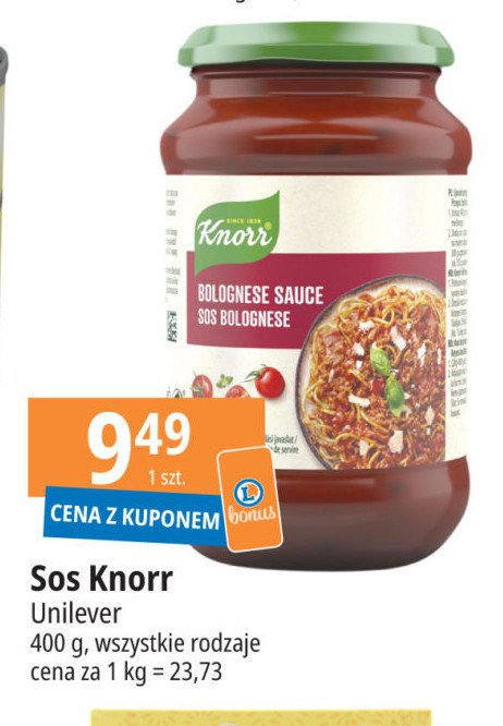 Sos do spaghetti bolognese Knorr promocja