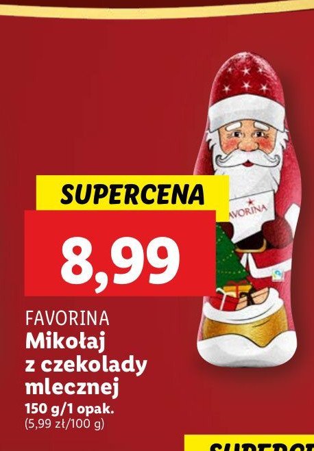 Mikołaj z czekolady Favorina promocja