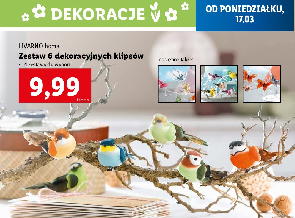 Dekoracyjne klipsy LIVARNO HOME promocja w Lidl