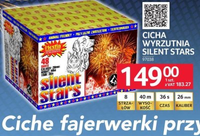 Fajerwerki Silent Stars Cicha wyrzutnia promocja w Selgros