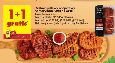 Zestaw grillowy: boczek karkówka schab Czas na grill promocja