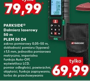 Dalmierz laserowy 50 m Parkside promocja w Kaufland