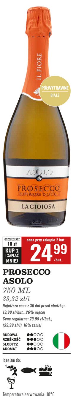 Wino Asolo prosecco la gioiosa promocja