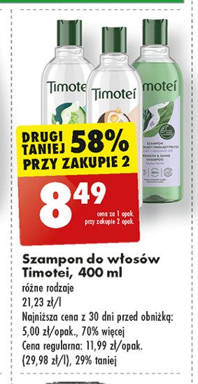 Szampon do włosów eksplozja witalności Timotei promocja