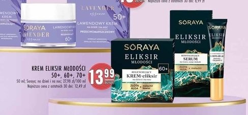 Rewitalizujące serum na twarz szyję i dekolt SORAYA ELIKSIR MŁODOŚCI promocja