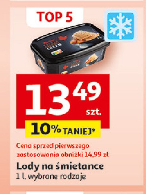 Lody na śmietanie salted caramel Auchan promocja