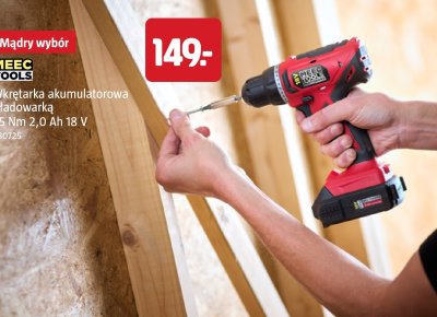 Wkrętarka akumulatorowa z ładowarką 35 Nm 2,0 Ah 18 V MEEC Tools promocja w Jula