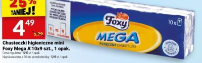 Chusteczki higieniczne mini Foxy Mega A'10x9 szt., 1 opak. promocja w Twój Market