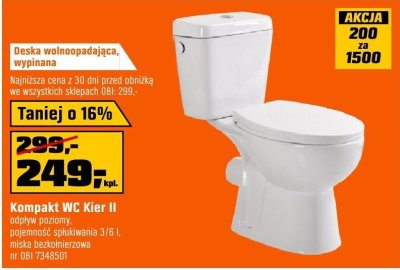 Kompakt WC Kier II promocja w OBI