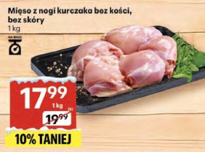 Mięso z nogi kurczaka bez kości, bez skóry 1kg Delikatesy Centrum promocja w Delikatesy Centrum