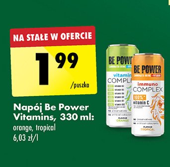 Napój tropical Be power promocja