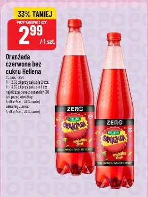 Oranżada czerwona bez cukru Hellena Colian promocja w POLOmarket