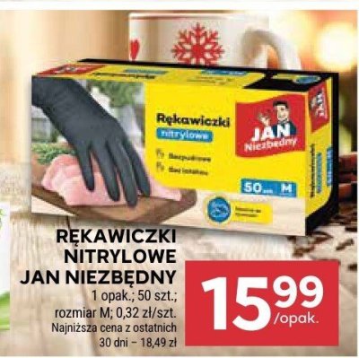 Rękawiczki nitrylowe Jan Niezbędny promocja w Stokrotka