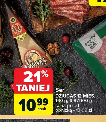 Ser 12 miesięcy Dziugas promocja w Carrefour