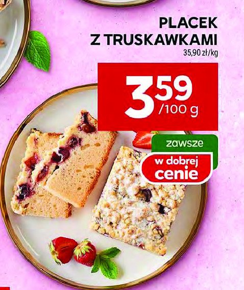 Placek kruchy z truskawkami promocja