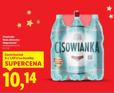 Woda mineralna niegazowana 6-pak promocja w Lidl